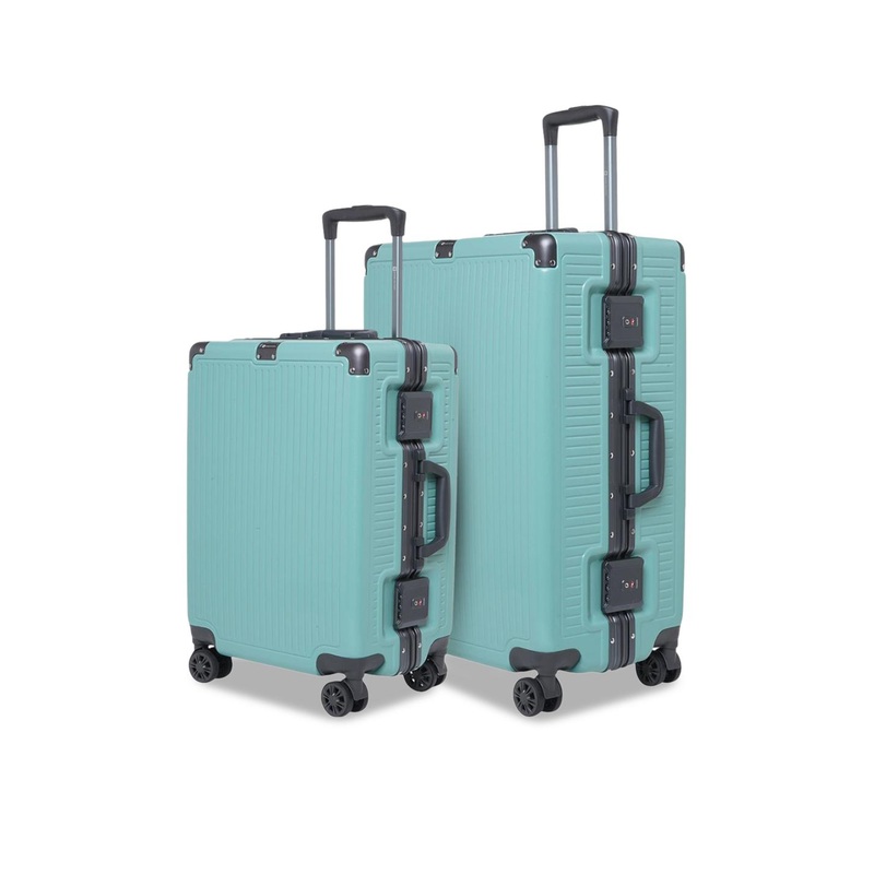 SWISS MILITARY Kinetic 8 Wheel Set of 2 Combo Hard-Sided Trolley Bag