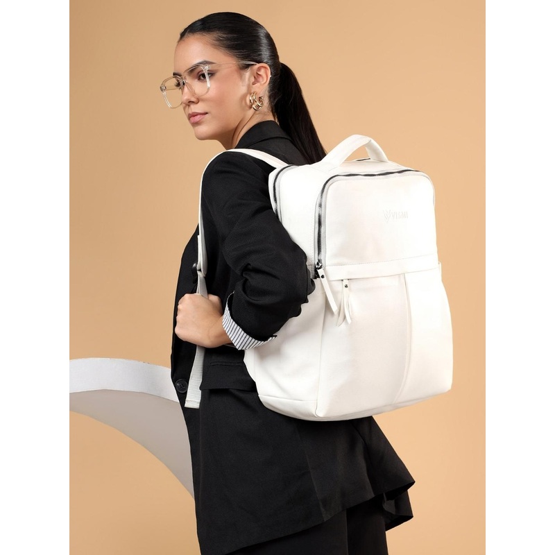 VISMIINTREND Unisex Leather Backpack with Anti-Theft Features