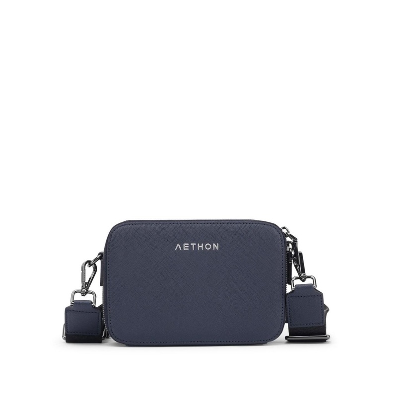 Aethon Unisex Solid Crossbody Leather Sling Bag