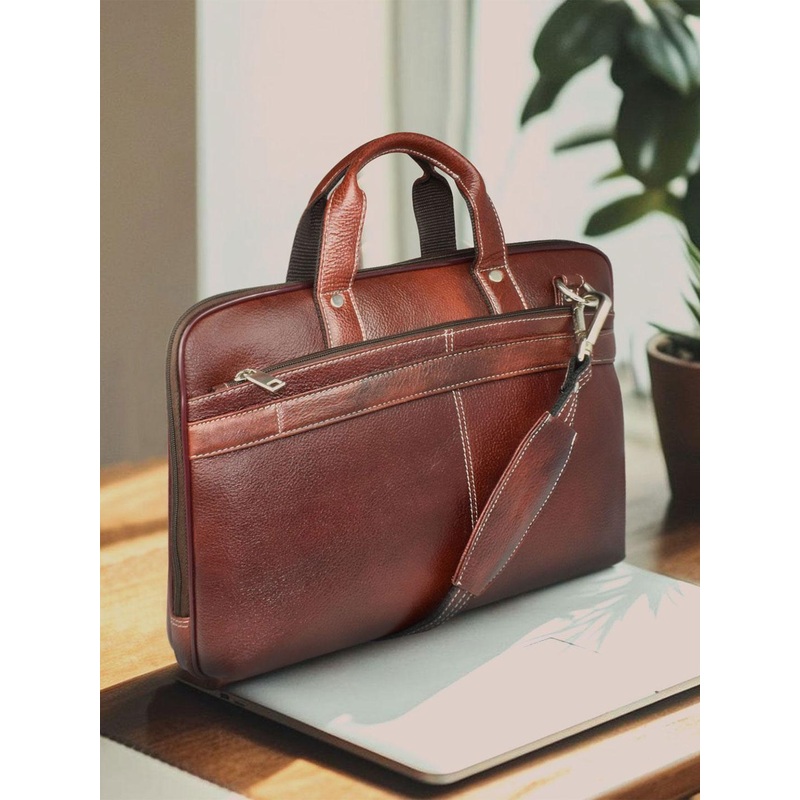 Ajanta Men Leather Laptop Bag