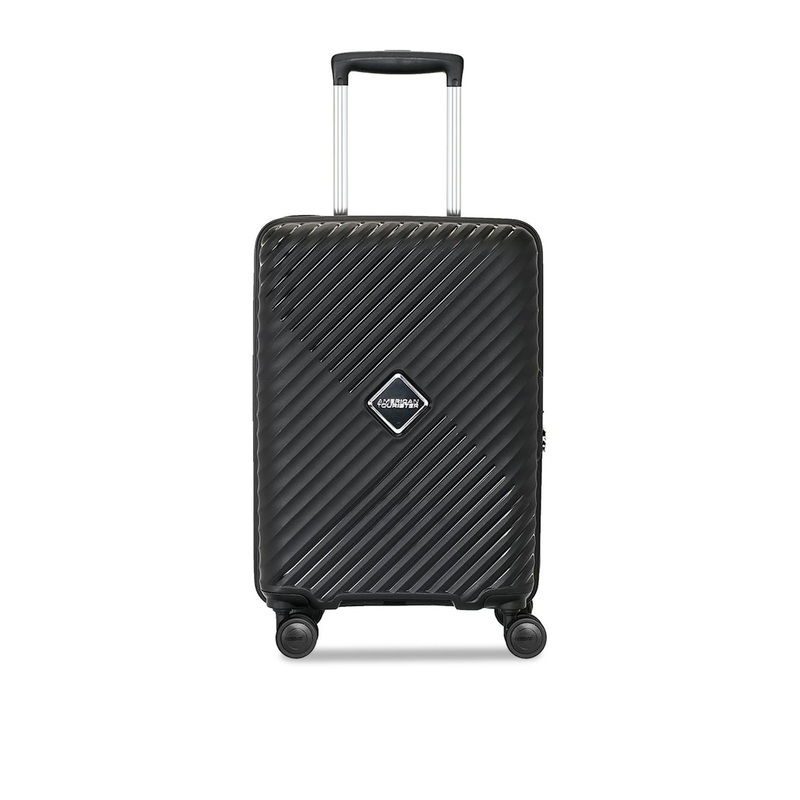 AMERICAN TOURISTER Diamo Unisex Textured Hard-Sided Water-Resistant Cabin Trolley Bag