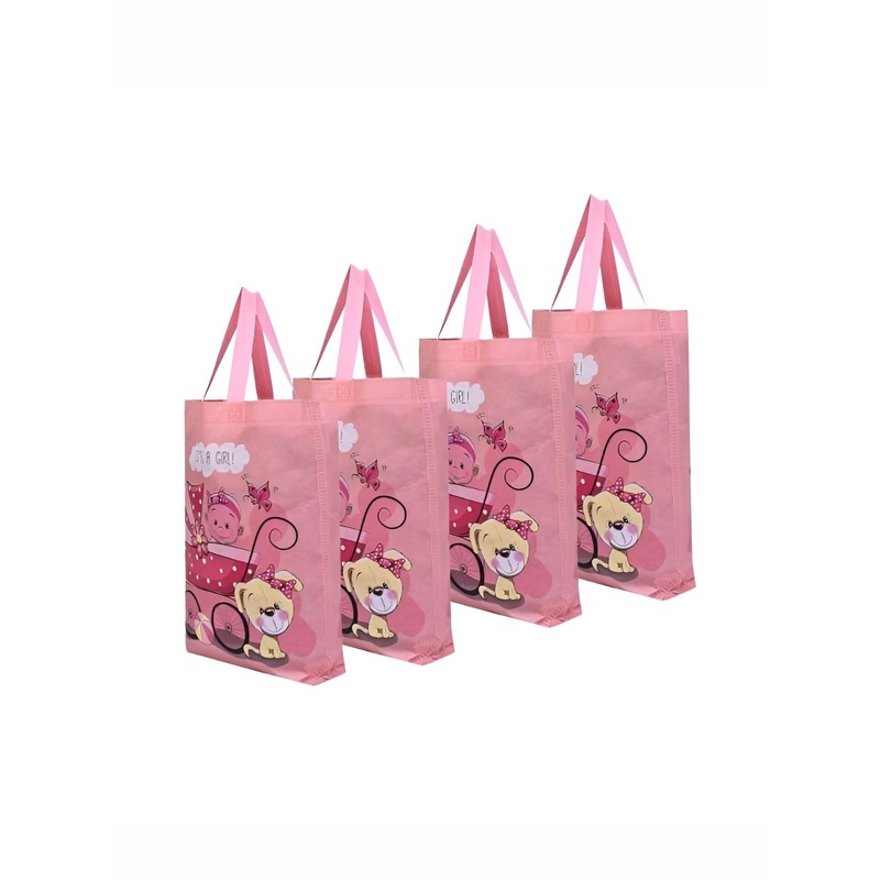 Aura Unisex Set Of 4 Printed Reusable Shopping Tote Bags