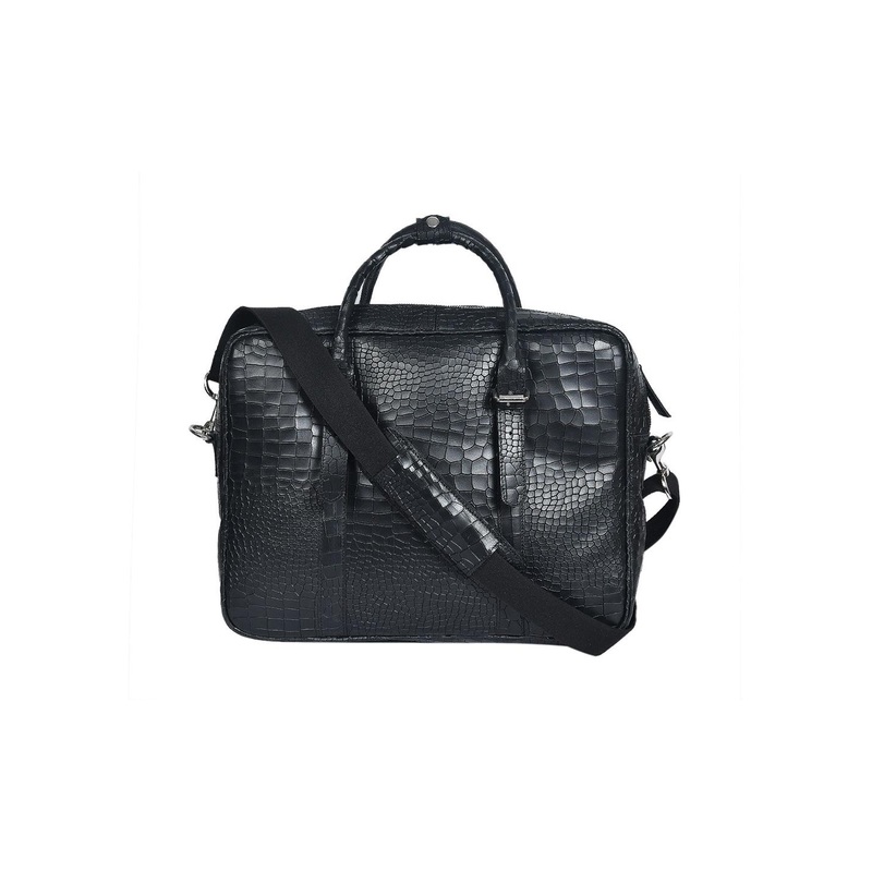 Celtic Unisex Textured Leather Laptop Bag