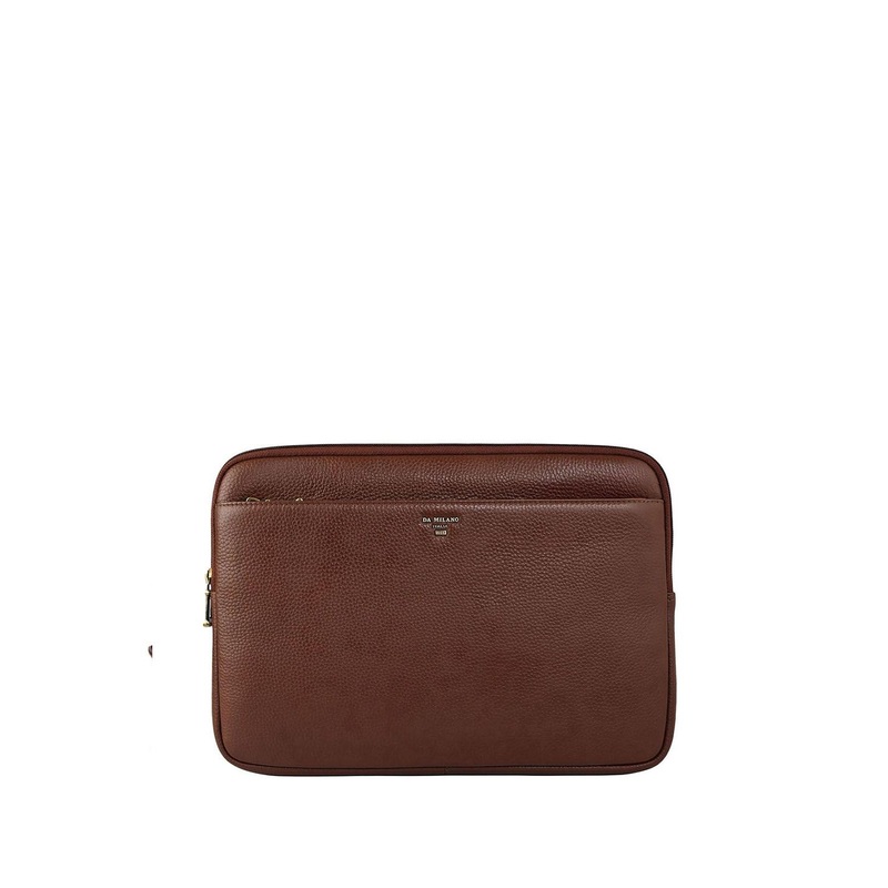 Da Milano Men Textured Up to 13 inch Leather Laptop Bag
