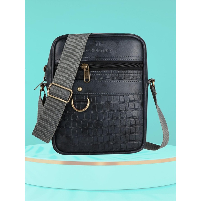 Fashion twist Unisex Textured Messenger Bag