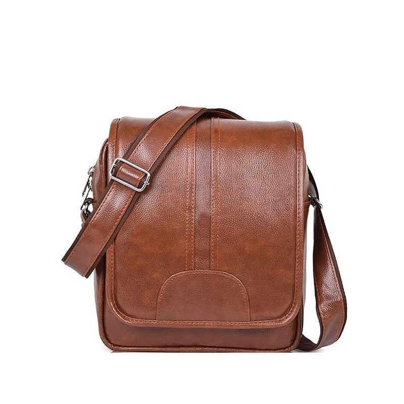 MATIN LIFE Faux Leather Messenger Bag