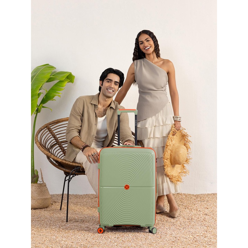 Nasher Miles Bali Textured Hard-Sided Trolley Bag