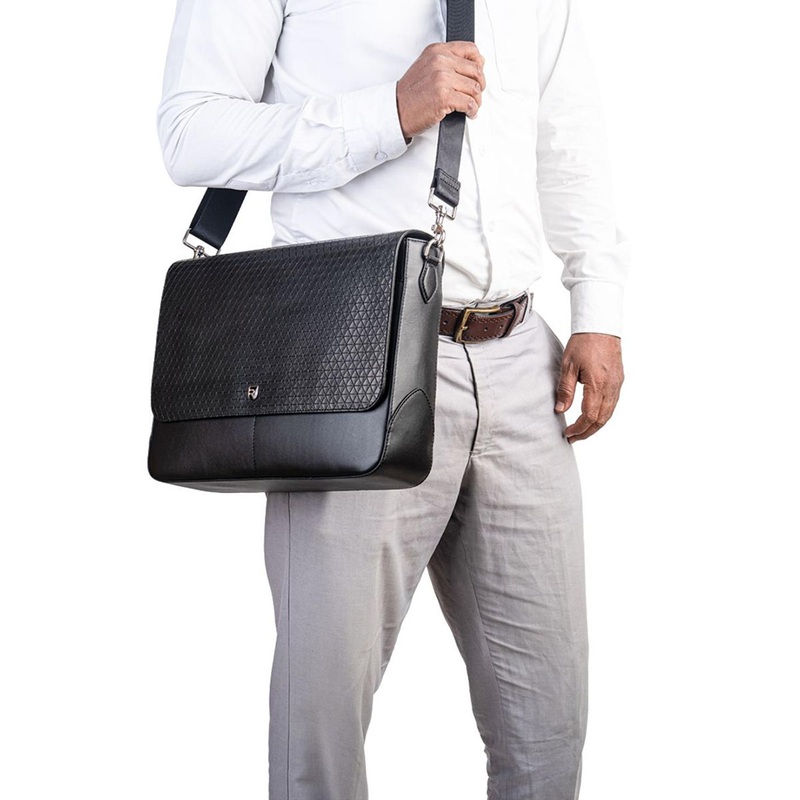 Revup Unisex Leather Messenger Bag