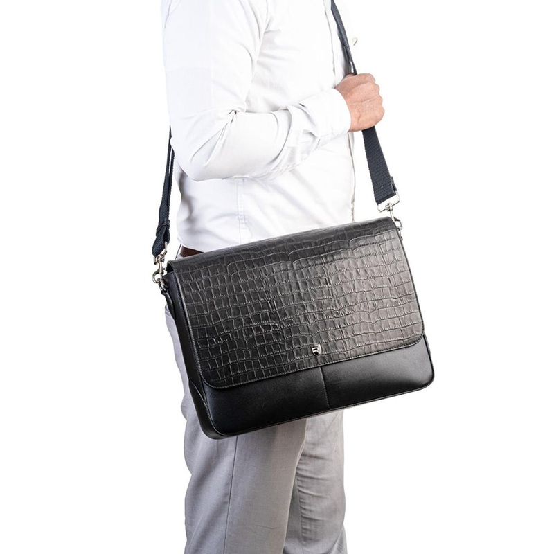 Revup Unisex Leather Textured Messenger Bag