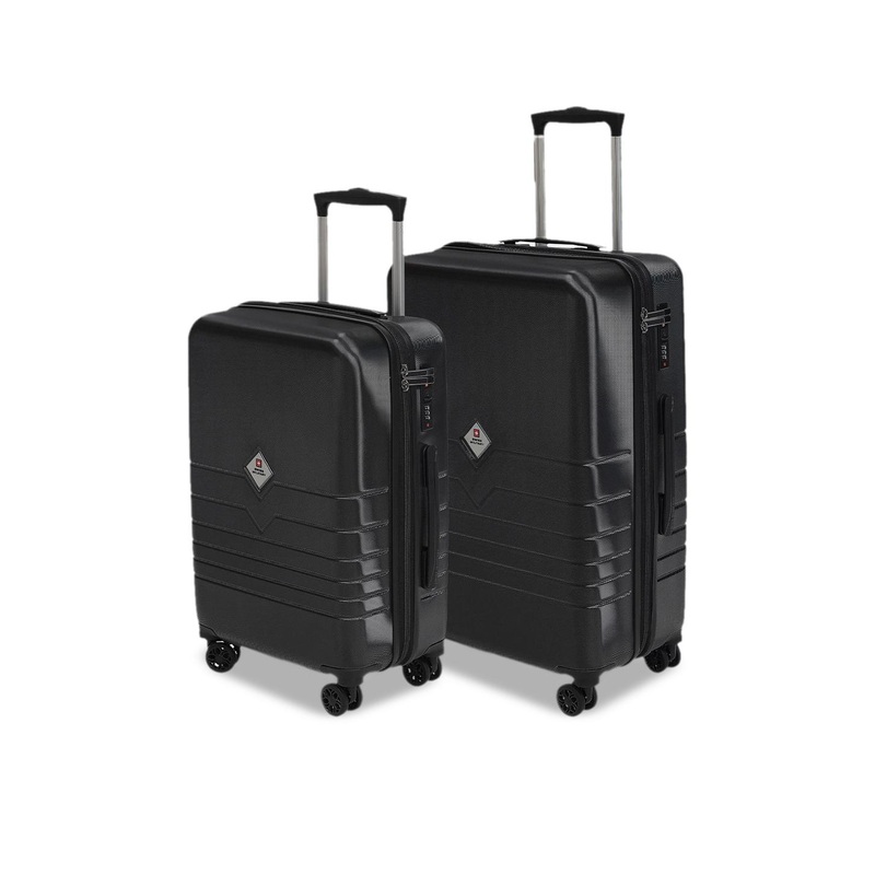 SWISS MILITARY Arctic Set of 2 Textured Lightweight Hard Sided Trolley Bags