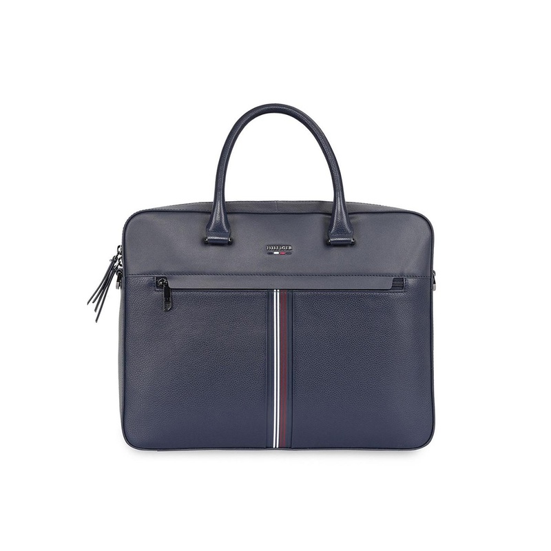 Tommy Hilfiger Unisex Leather Laptop Bag