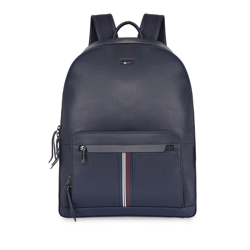 Tommy Hilfiger Unisex Newland Pebbled Leather Laptop Backpack