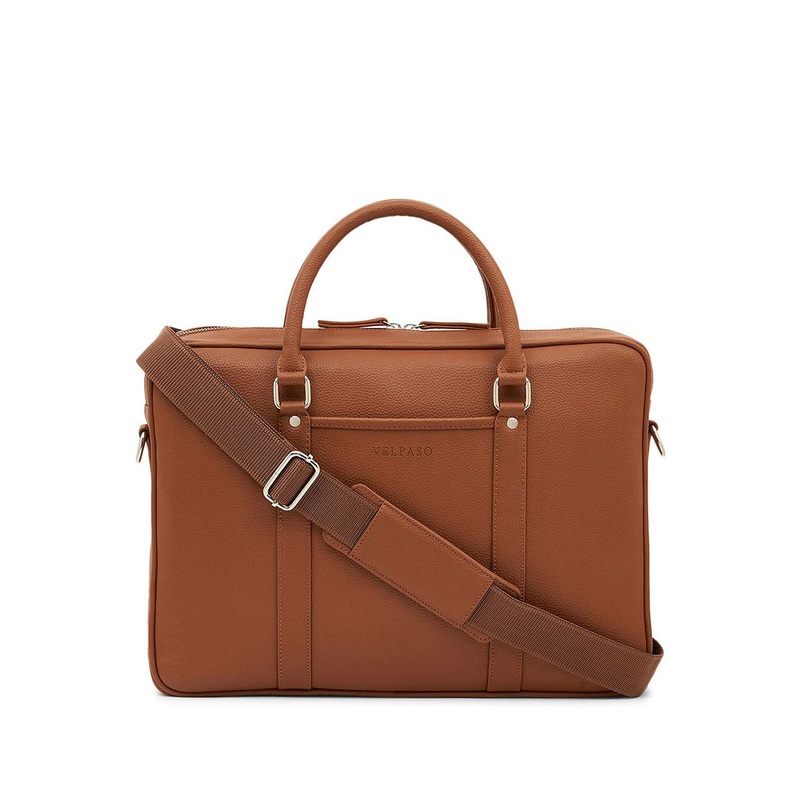 Velpaso Unisex Textured Two Handles Laptop Bag