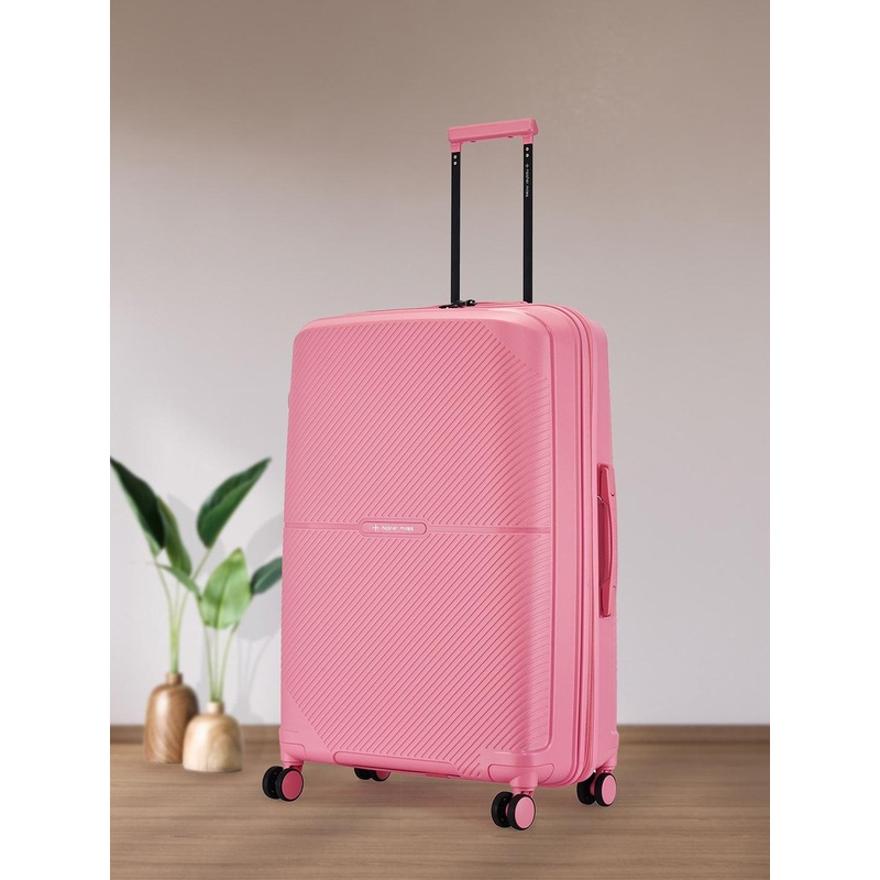 Nasher Miles Hawaii Polypropylene TSA Lock Large Pink Trolley Bag – 28 Inch (75 cm)