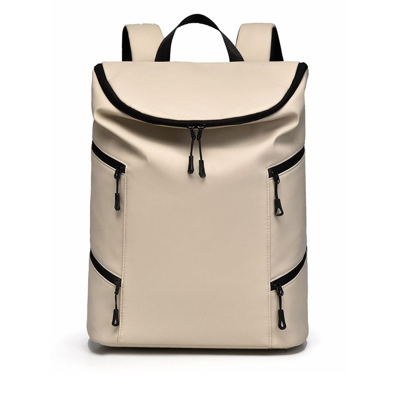 StyleCast x Revolte Unisex Beige Solid Backpack