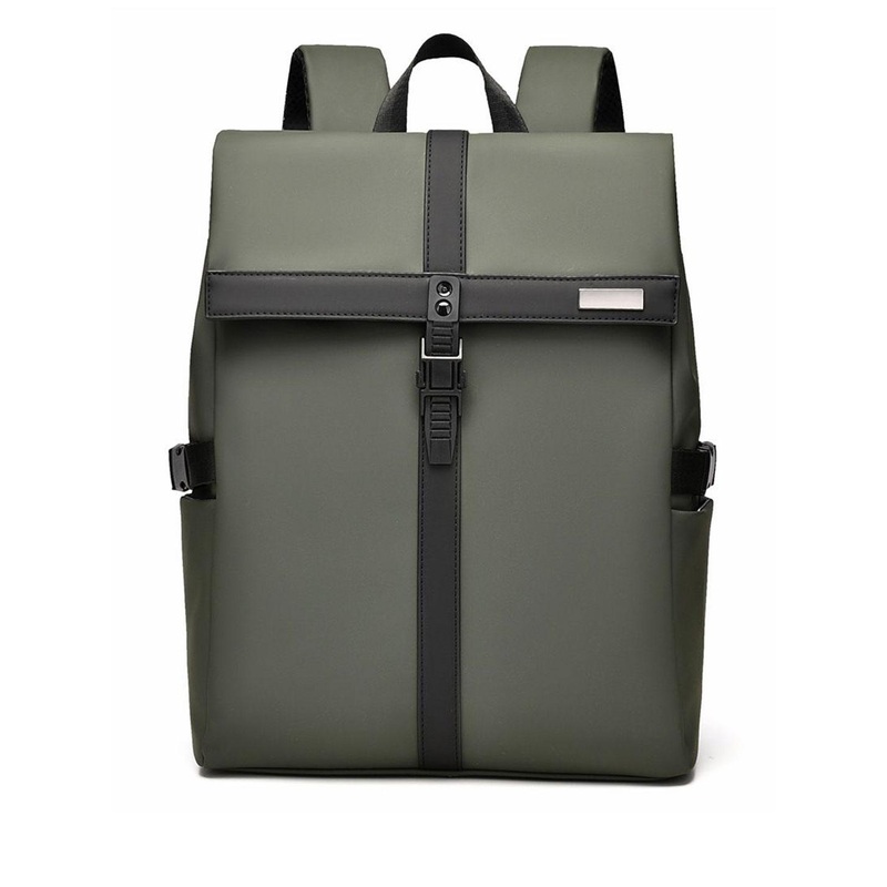 StyleCast x Revolte Unisex Water-Resistant Olive Laptop Back Pack- 14 Litre