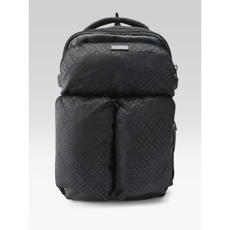 BAD HABIT Unisex Geometric 18Inch Laptop Backpack with Compression Straps