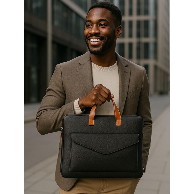 GILMORE OAK Men Textured PU Laptop Sleeve