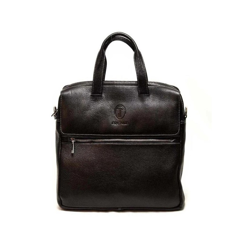 IRON TAILOR Unisex Textured Leather Laptop Bag
