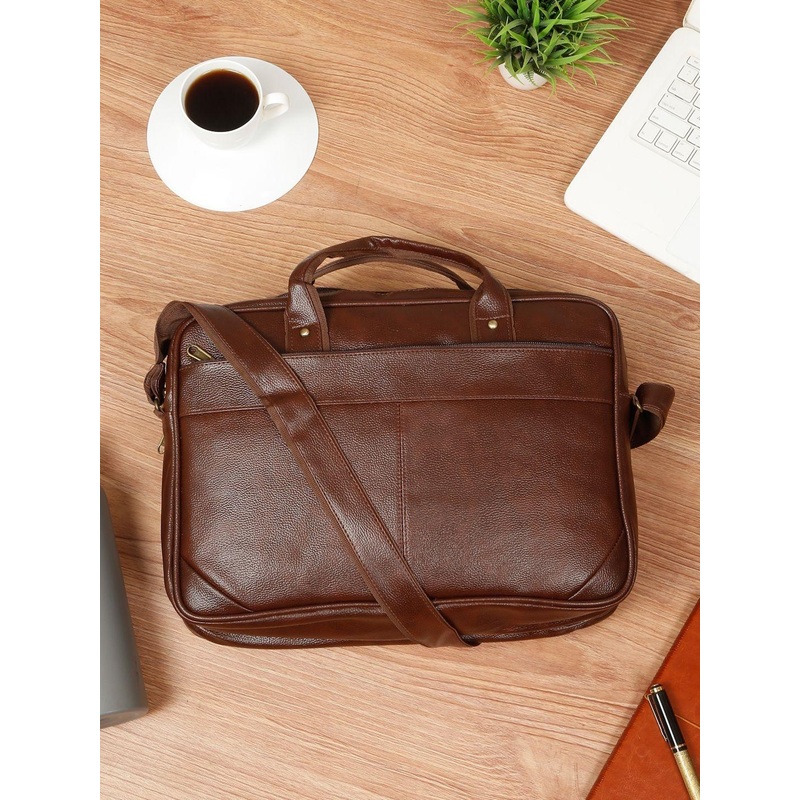 Kosher Unisex Faux Leather Laptop Bag
