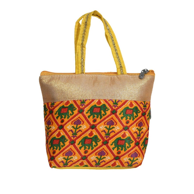 Kuber Industries Ethnic Motifs Structured Shoulder Bag with Quilted