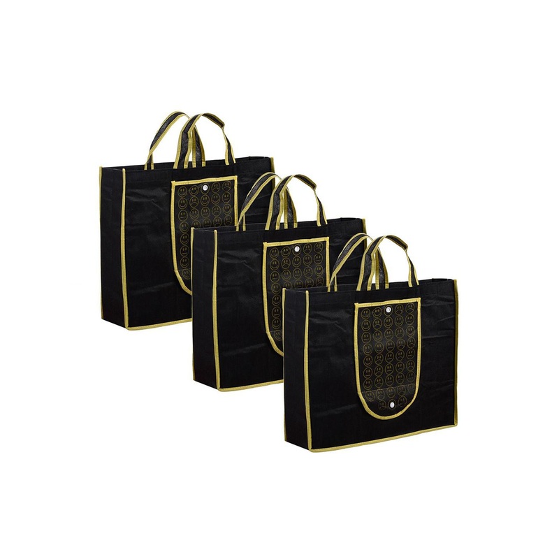 Kuber Industries Floral Bucket Tote Bag with Applique