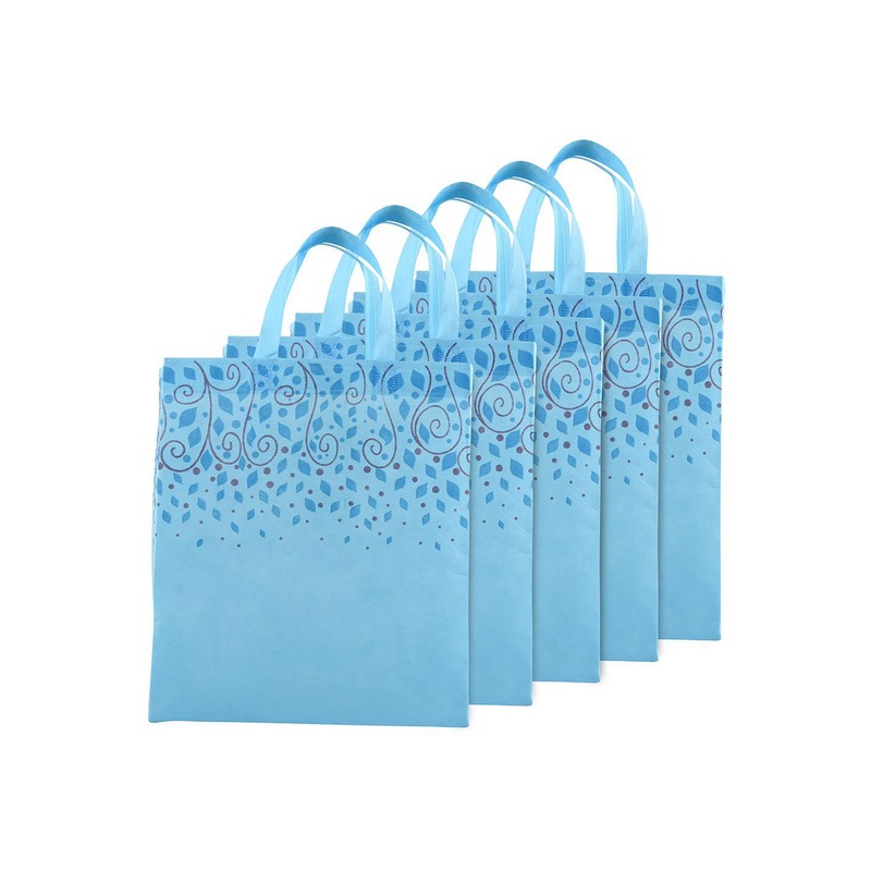 Kuber Industries Pack Of 5 Non-Woven Shopping Bag Shopper Tote Bag With Cut Work