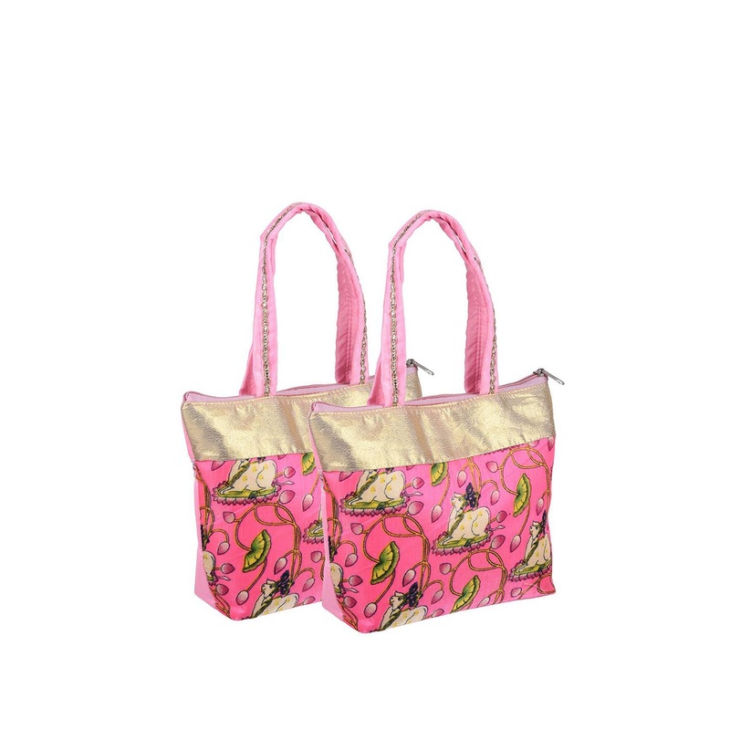 Kuber Industries Set of 2 Tasselled Shopper Shoulder Bag