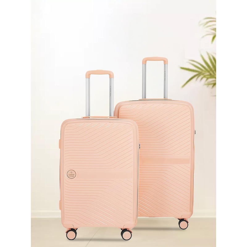Nasher Miles Set of 2 Bruges Textured Hard-Sided Trolley Bags