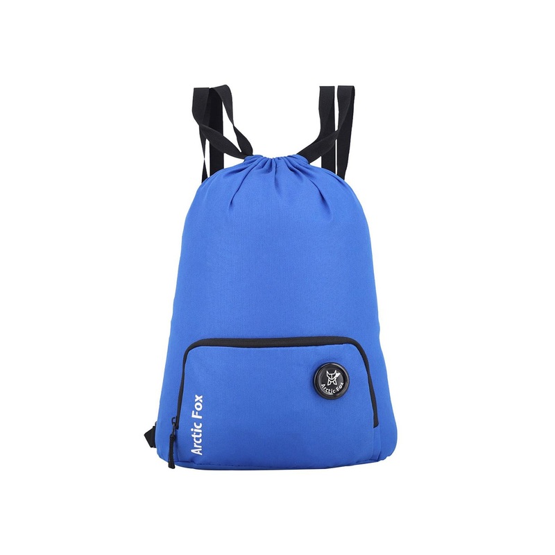 Arctic Fox Unisex Blue Drawstring Backpack