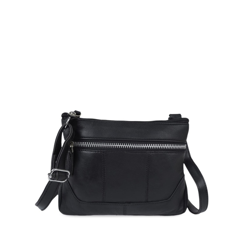 CIMONI Leather Structured Sling Bag with Tasselled