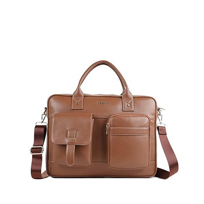CIMONI Unisex Leather Laptop Bag
