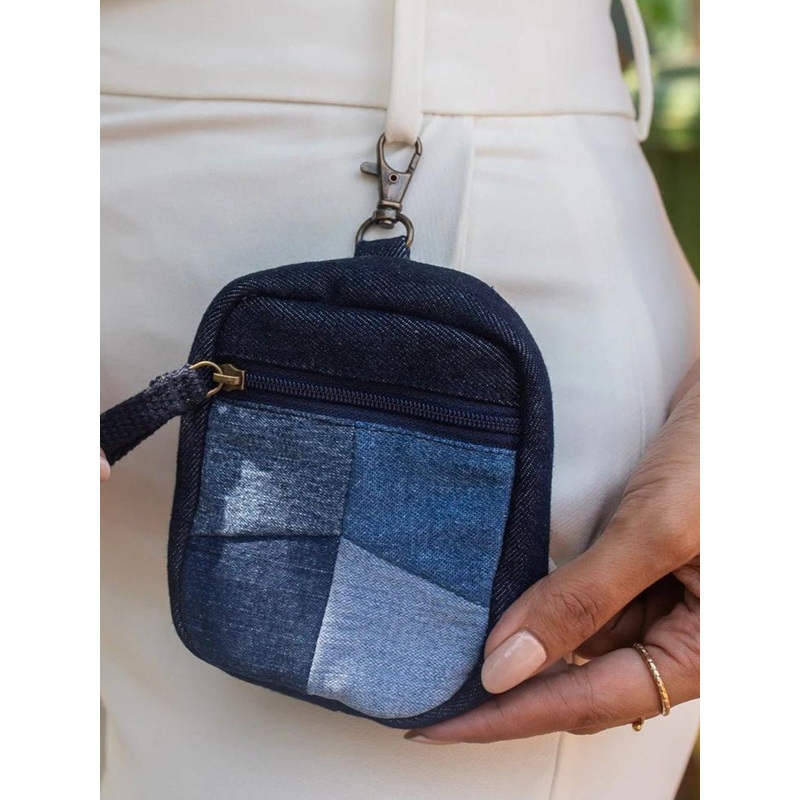 DWIJ Women Upcycled Eco friendly Patched Coin Pouch