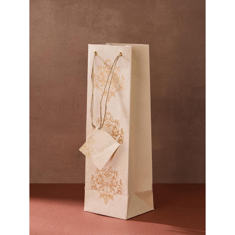 Fabindia Ethnic Motifs Printed Bucket Handheld Bag With Tasselled