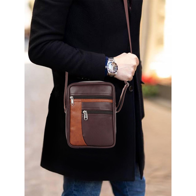 ICHIEF CrocDuo Men Textured Messenger Bag