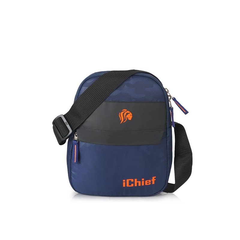 ICHIEF Men Brand Logo Print Mini Sling Bag