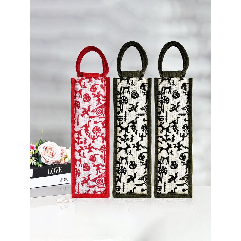 Kuber Industries Pack of 3 Floral Printed Handheld Bag