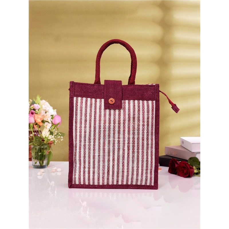Kuber Industries Striped Oversized Shopper Tote Bag