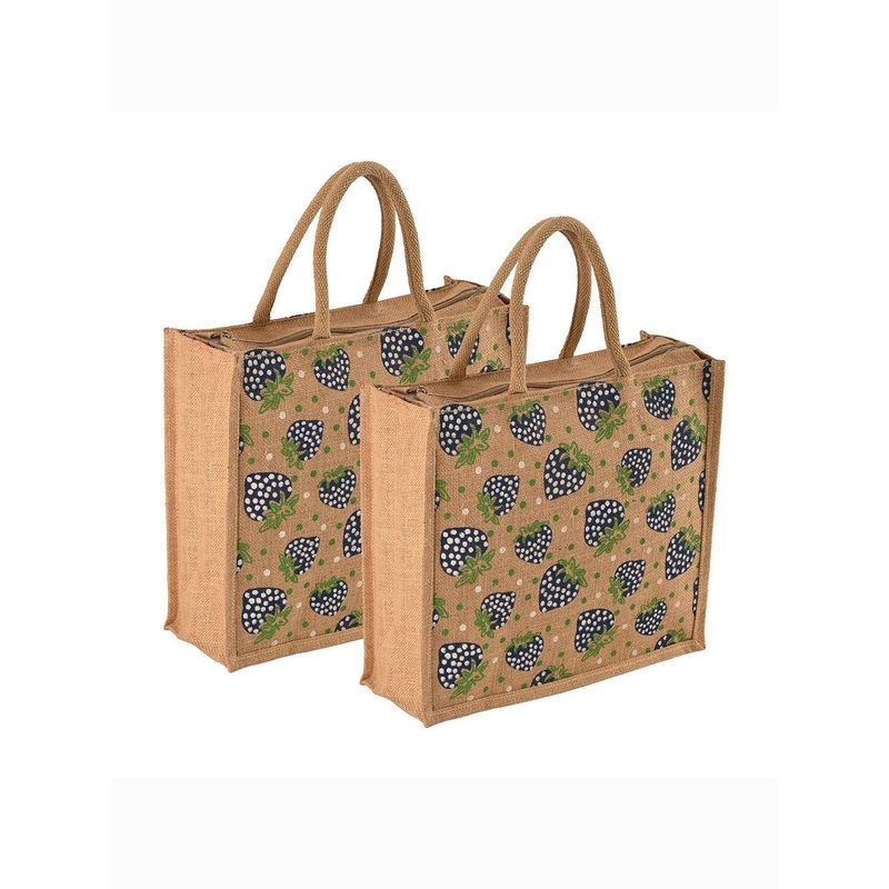 Kuber Industries Unisex Pack Of 2 Graphic Printed Shopper Handheld Bags