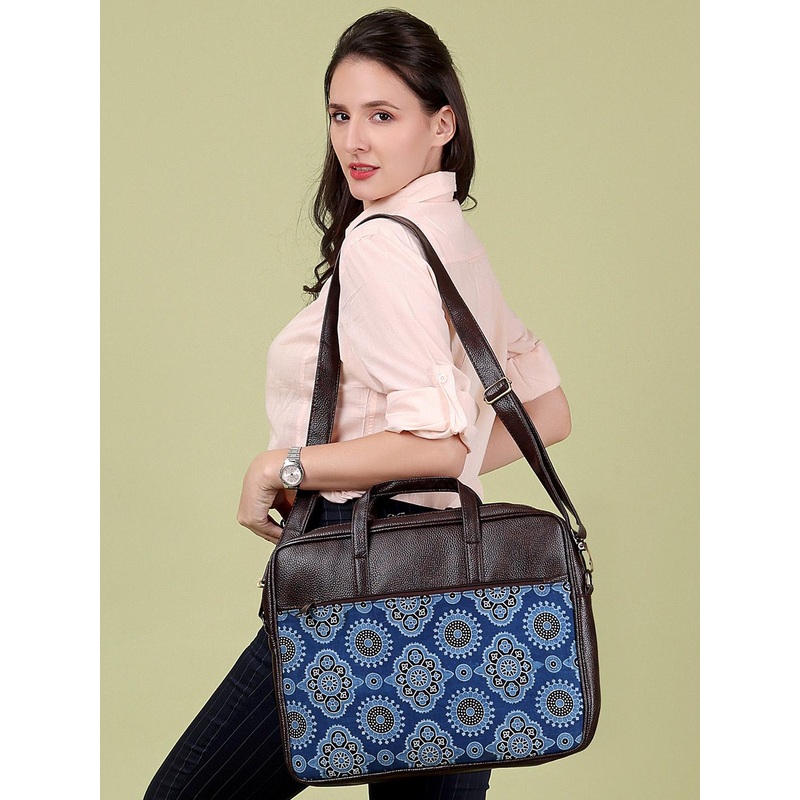 NEPRI Ajrakh Printed Laptop Bag