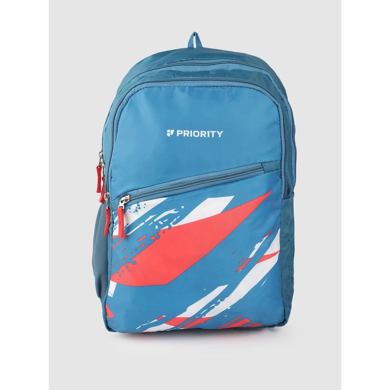 Priority Unisex Brand Logo Printed Backpack 27 L