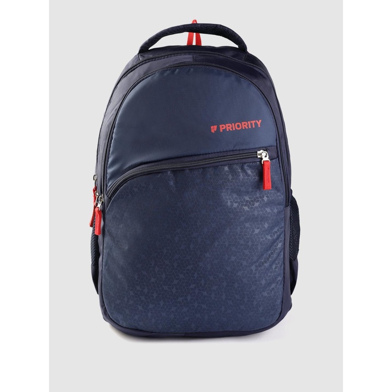 Priority Unisex Geometric Printed Laptop  Backpack-38L