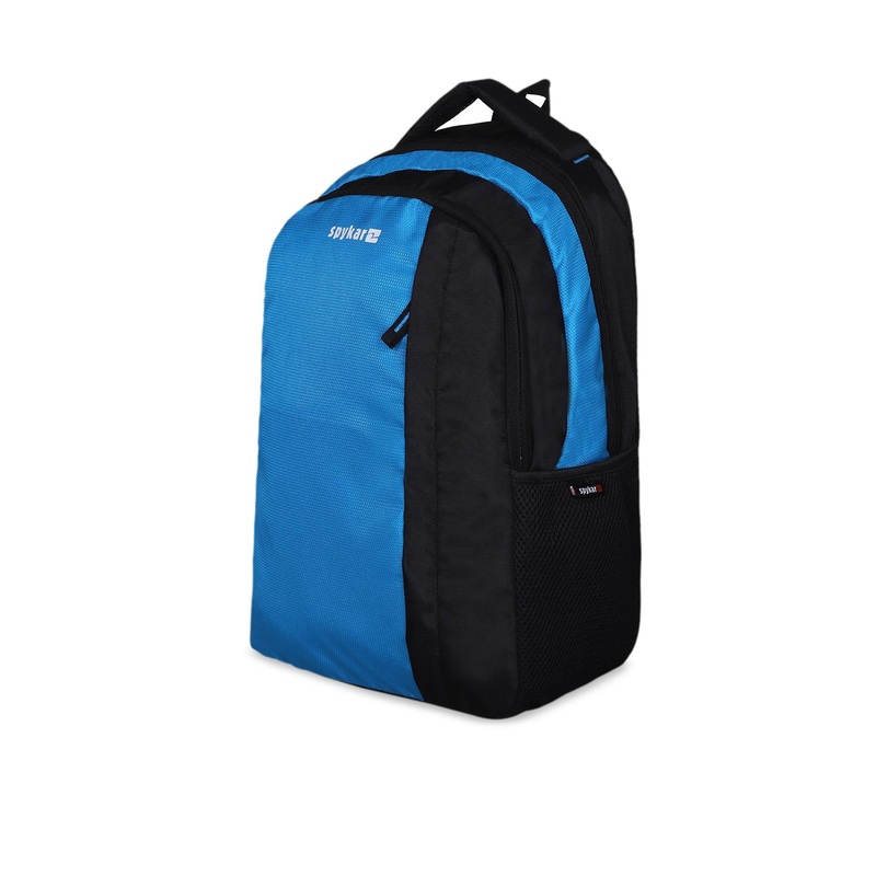 SPYKAR Men Blue & Black Colourblocked Backpack