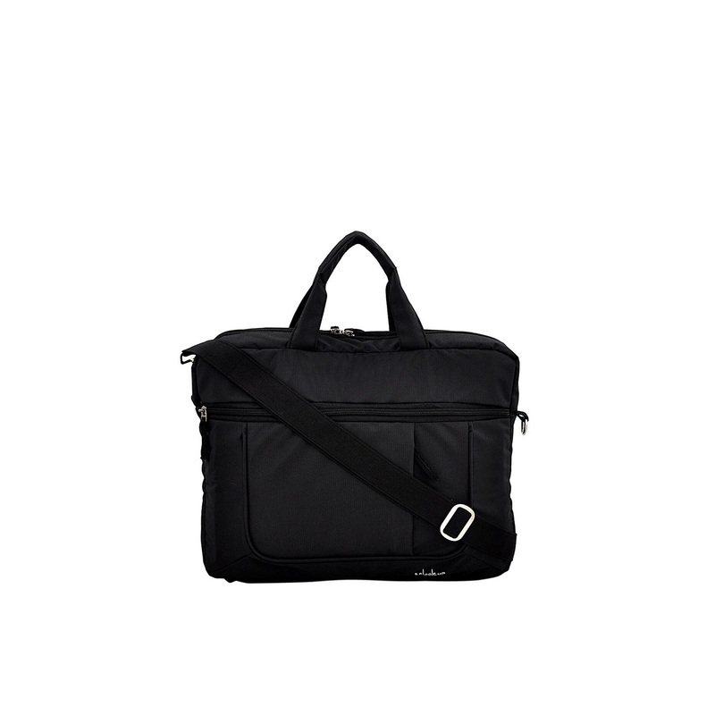 yelloe Unisex Multi Compartment Black Laptop Bag