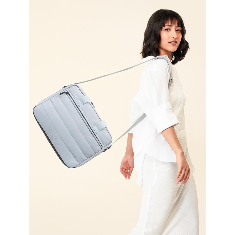 Assembly Float Sky Blue Premium Laptop Messenger Bag with Adjustable Strap