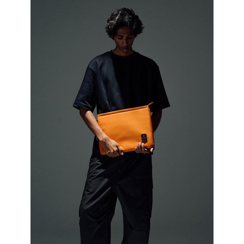 DailyObjects Unisex Monkey Shoulder x DO Orange Skipper Sleeve Large For MacBook\u002FLaptop