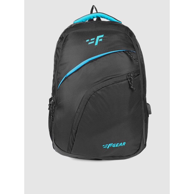 F Gear Unisex Black & Black Solid Backpack