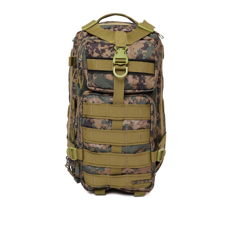 F Gear Unisex Green & Brown Military Tactical Marpat Graphic Printed Backpack