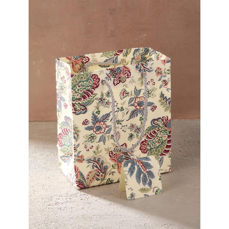 Fabindia Floral Printed Structured Handheld Bag