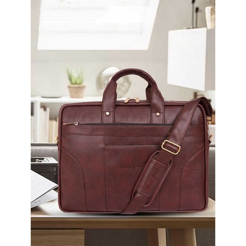 HARD CRAFT Men PU Laptop Bag